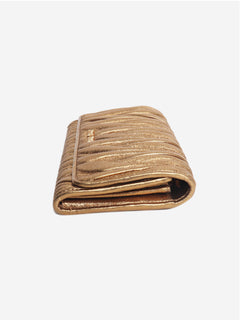 Gold Matelasse long purse