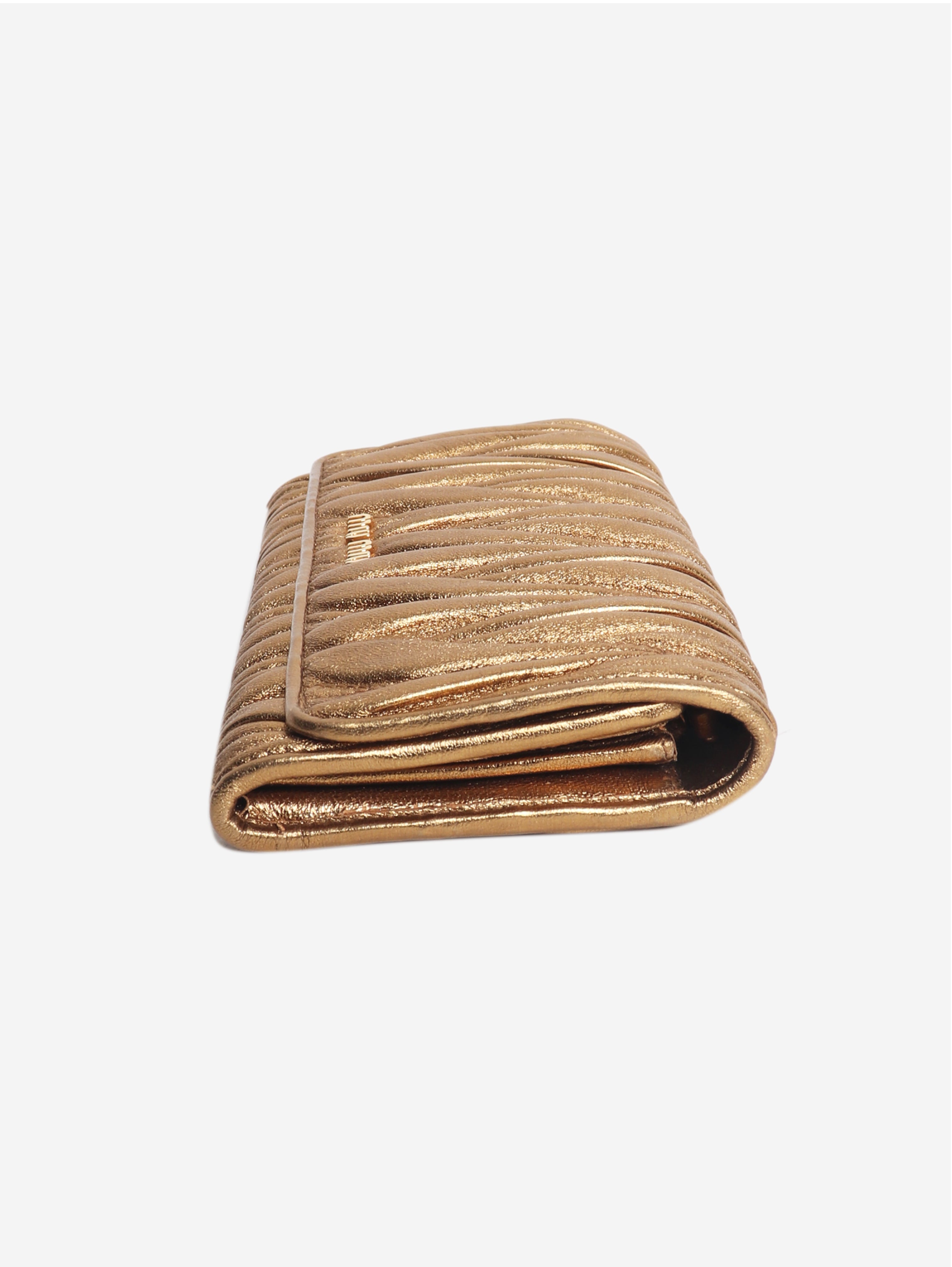 Gold Matelasse long purse