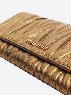 Gold Matelasse long purse