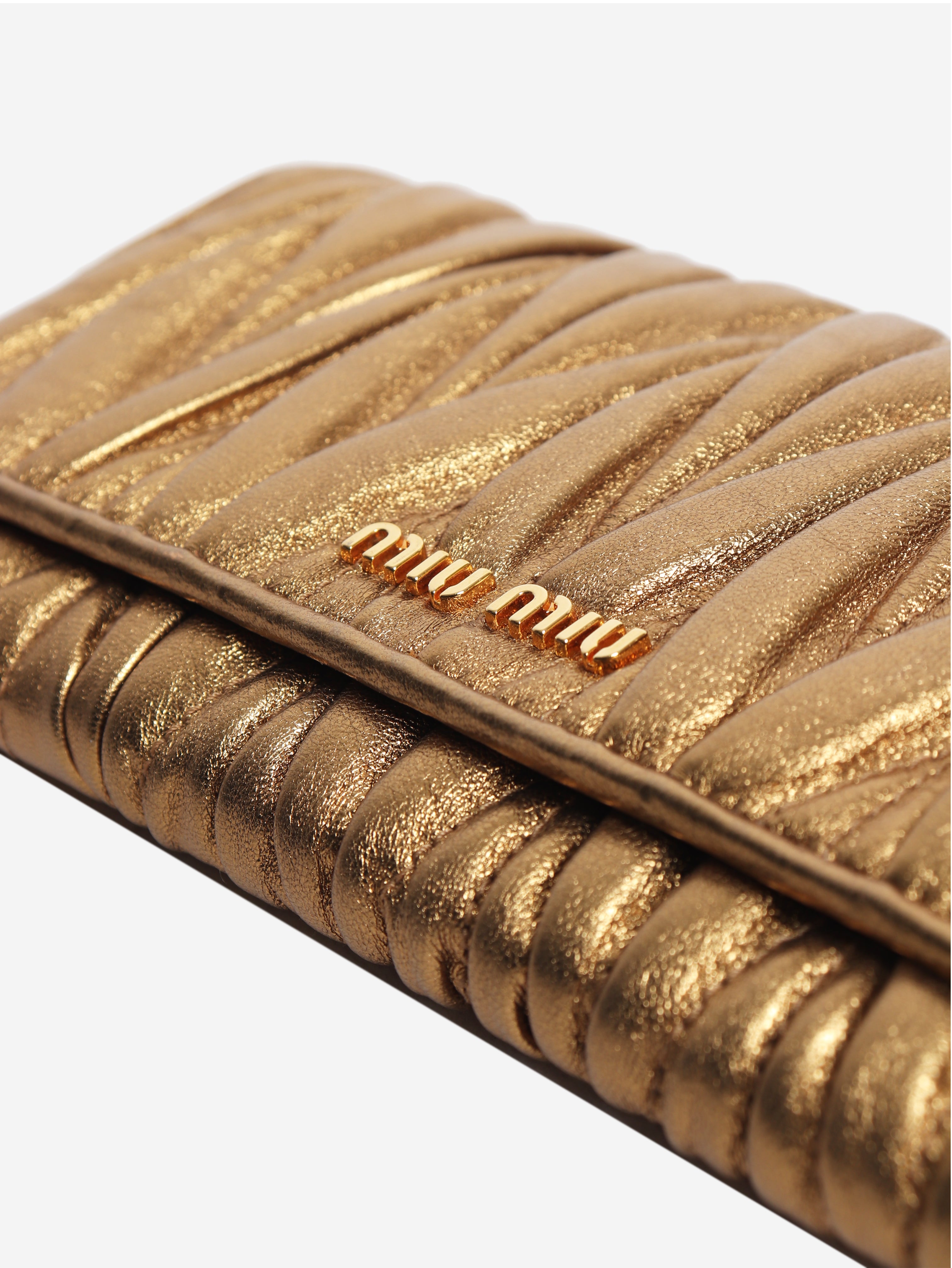 Gold Matelasse long purse