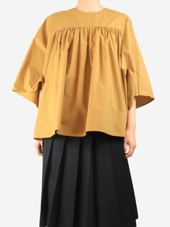Tobacco cotton top - size UK 12 Tops Raey 