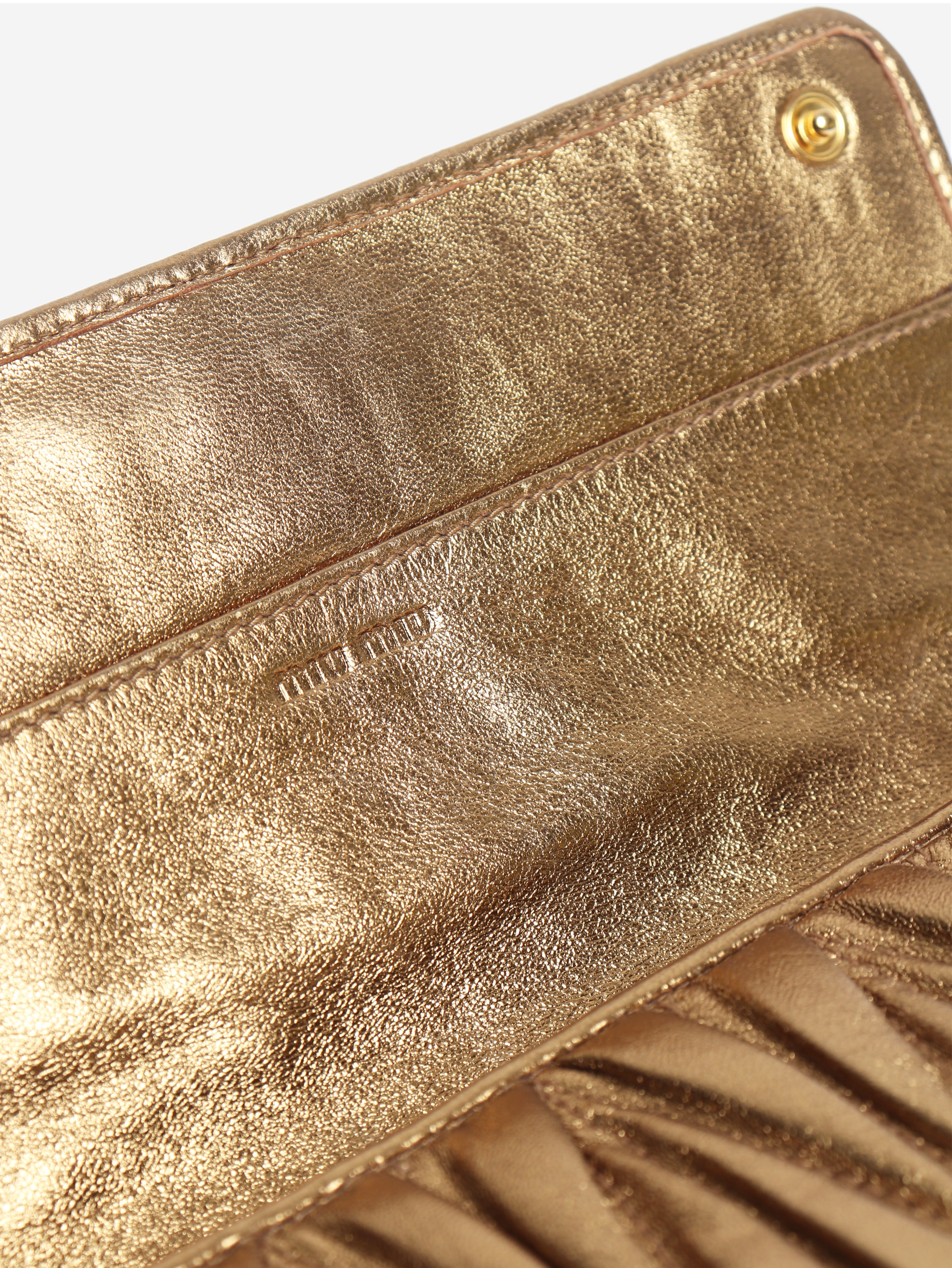Gold Matelasse long purse