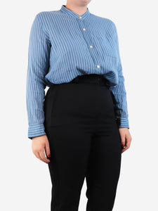 Isabel Marant Etoile Blue striped cotton blouse - size UK 16