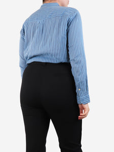 Isabel Marant Etoile Blue striped cotton blouse - size UK 16