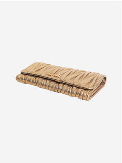 Gold Matelasse long purse