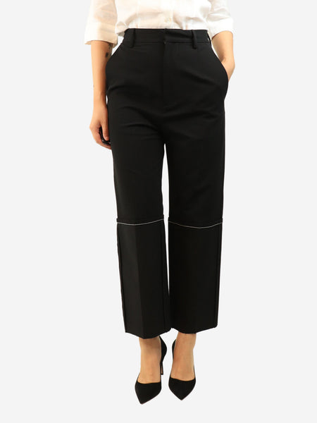Black raw hem suit trousers - size UK 10 product image