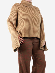 Khaite Biscuit ribbed funnel-neck jumper - size M