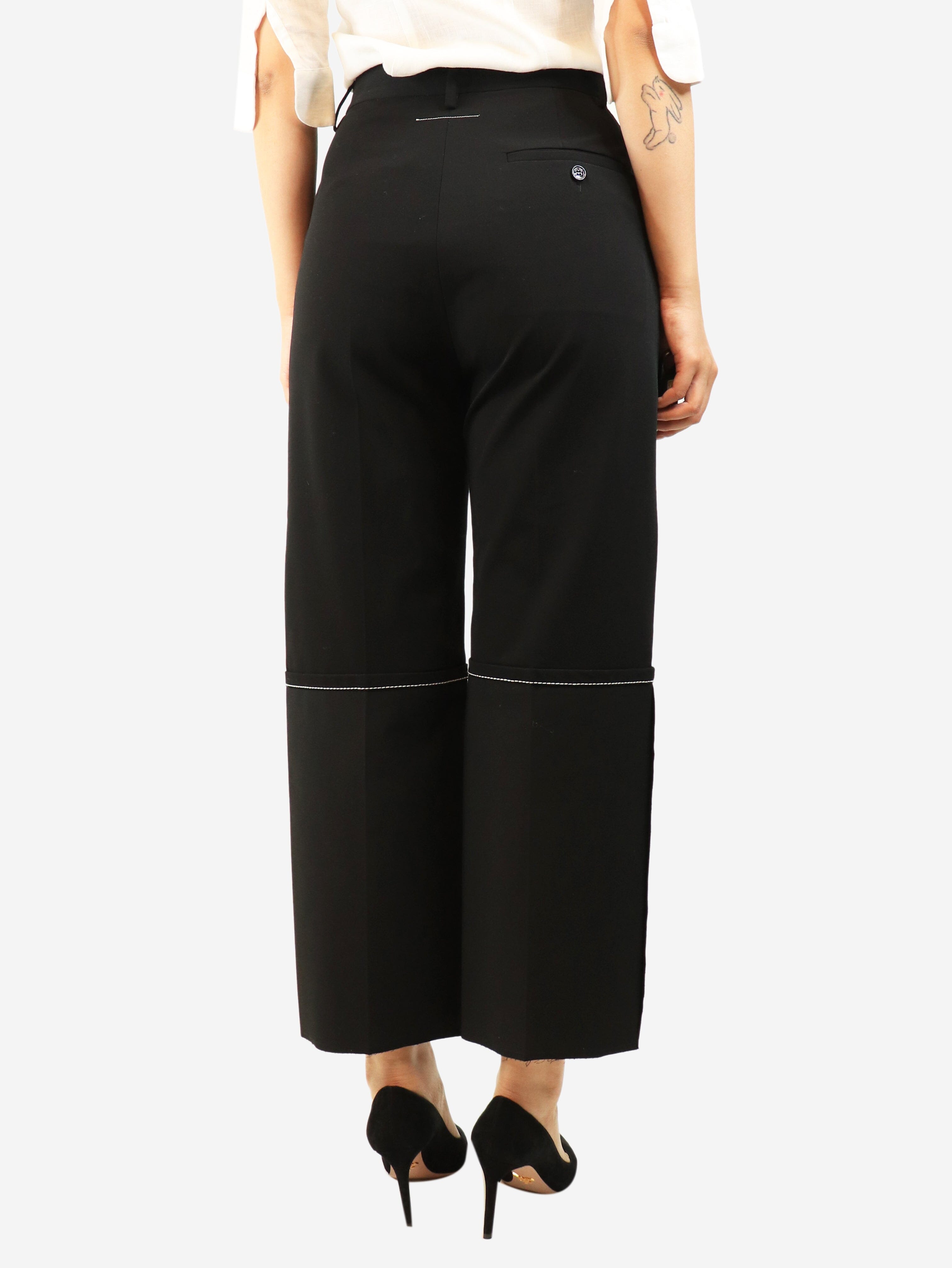 Black raw hem suit trousers - size UK 10 Trousers MM6 Maison Margiela 