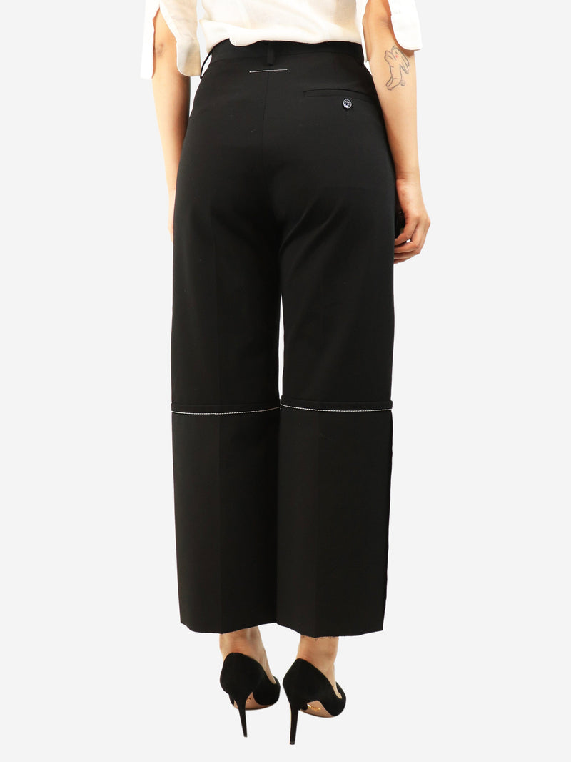 Black raw hem suit trousers - size UK 10 Trousers MM6 Maison Margiela 