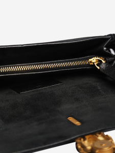 Valentino Black fringed leather bag