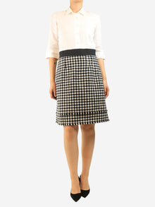 Black and white houndstooth skirt - size UK 12 Skirts Dolce & Gabbana 