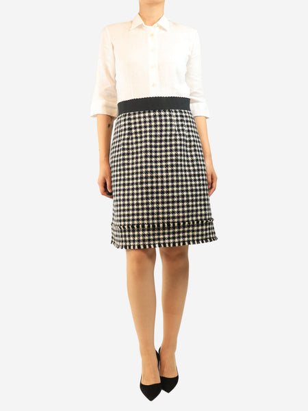 Black and white houndstooth skirt - size UK 12 alternate image