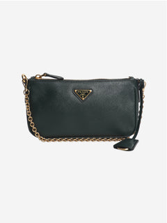 Green Saffiano leather mini bag