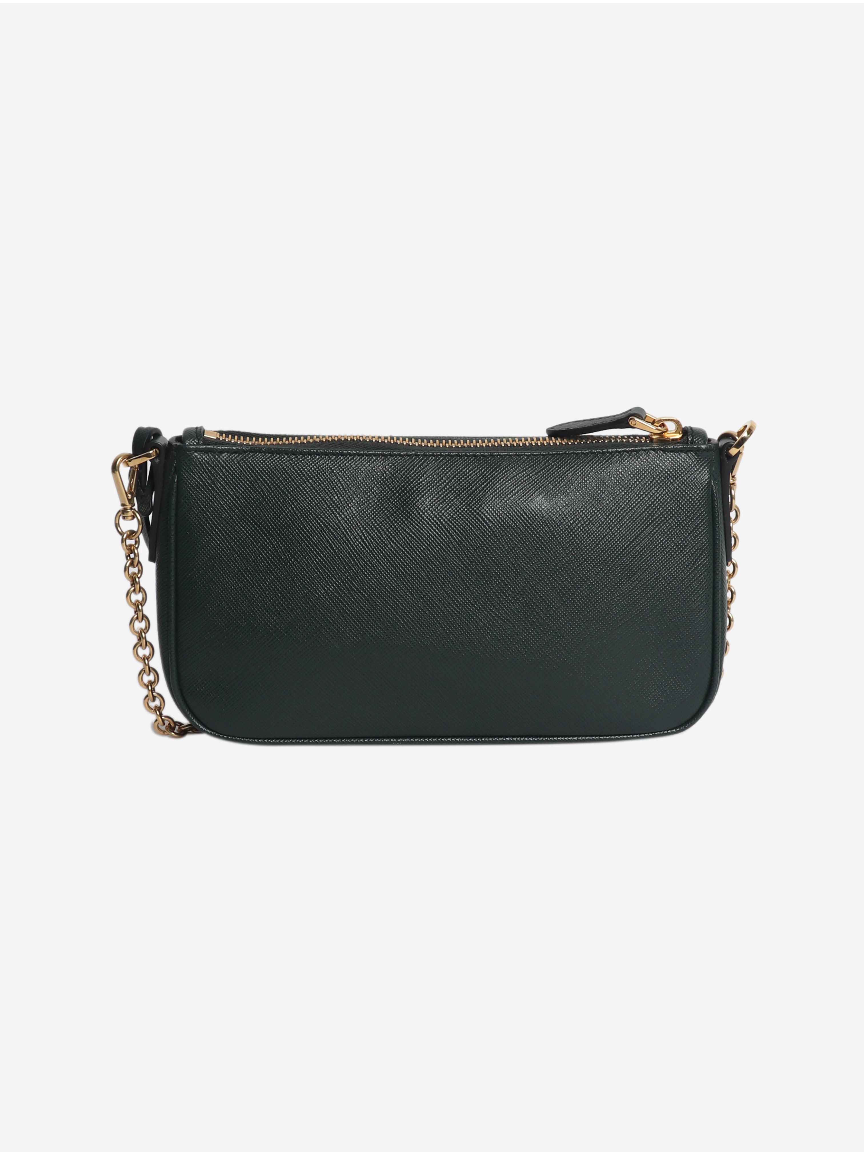Green Saffiano leather mini bag