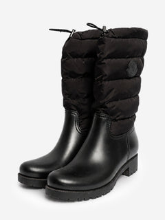 Black Ginette quilted rain boots - size EU 39 Boots Moncler 