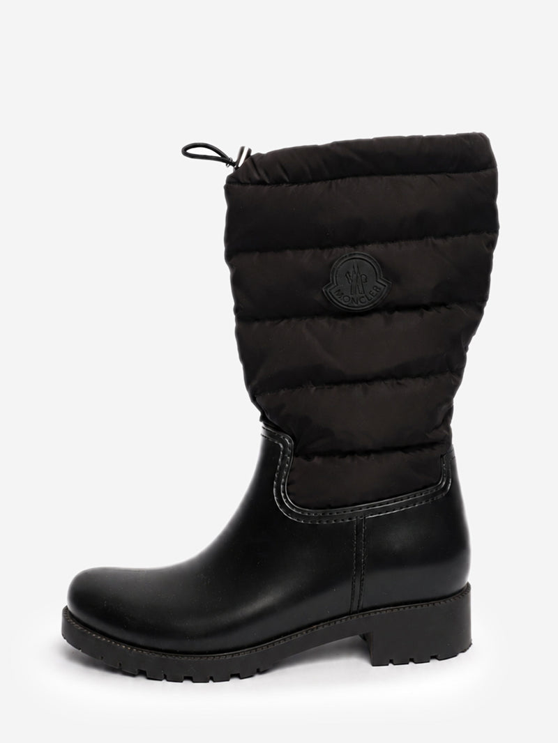 Black Ginette quilted rain boots - size EU 39 Boots Moncler 