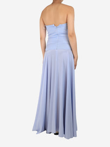 Esse Blue strapless dress - size UK 10