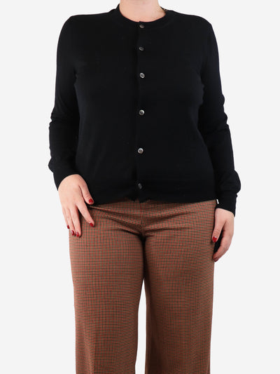 Black and navy overlay cardigan - size M Knitwear Comme Des Garçons 