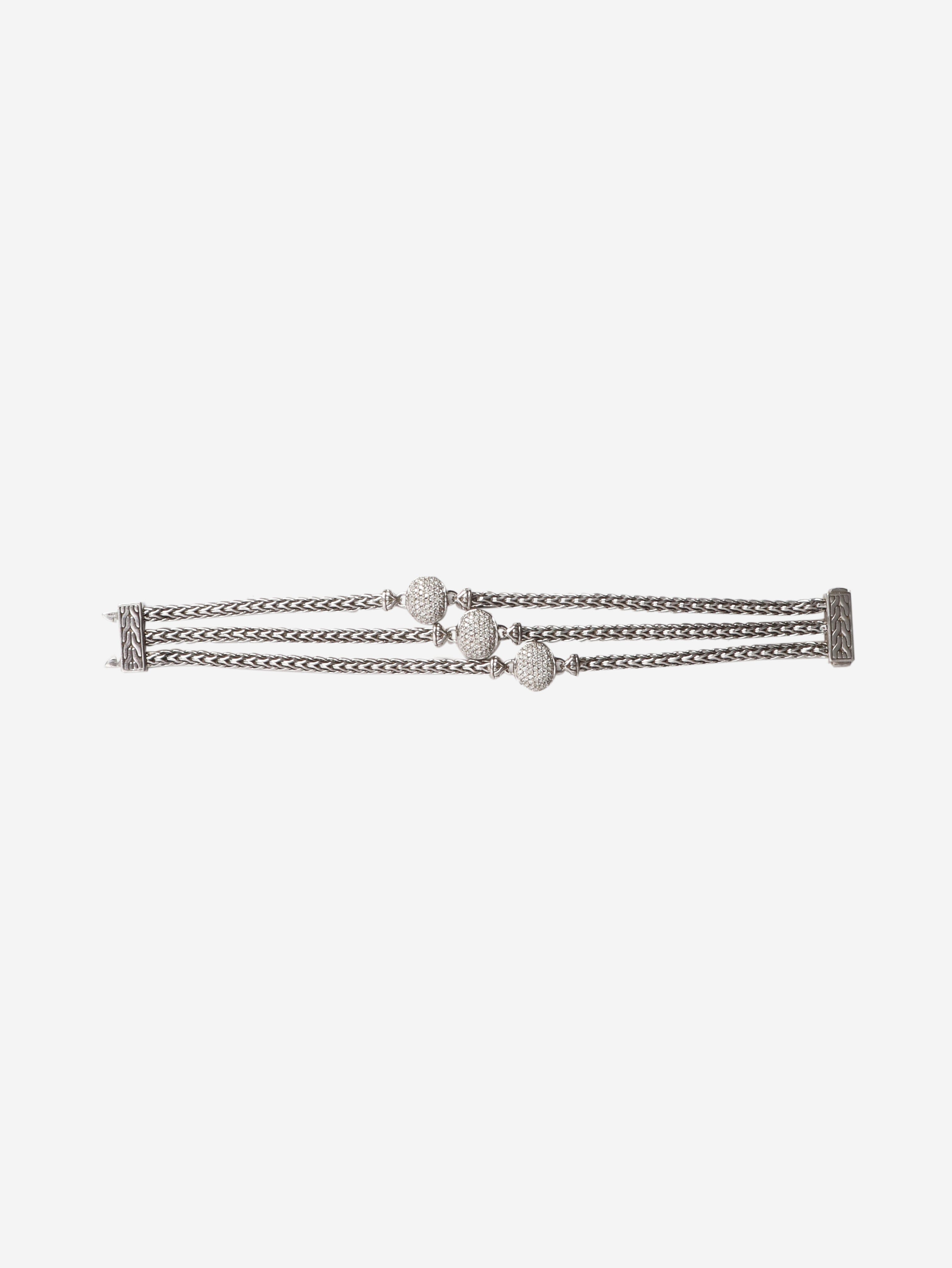 Sterling silver Triple Chain diamond-charm bracelet Bracelets John Hardy 