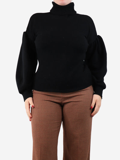 Black puff-sleeved sweatshirt - size L Tops G. 