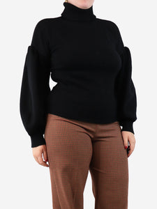G. Black puff-sleeved sweatshirt - size L