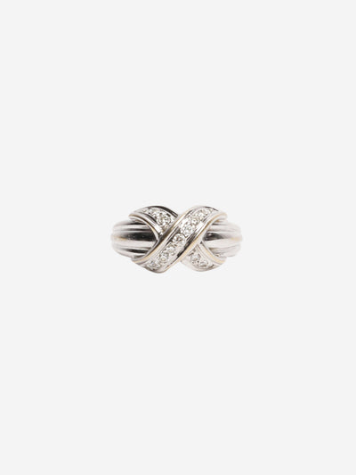 18k White Gold Schlumberger X ring Rings Tiffany & Co. 