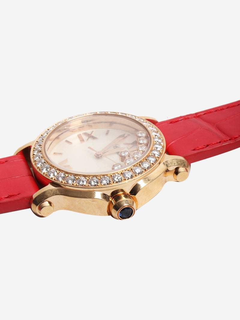 18k Yellow gold Happy Sport Floating Diamonds watch Watches Chopard 
