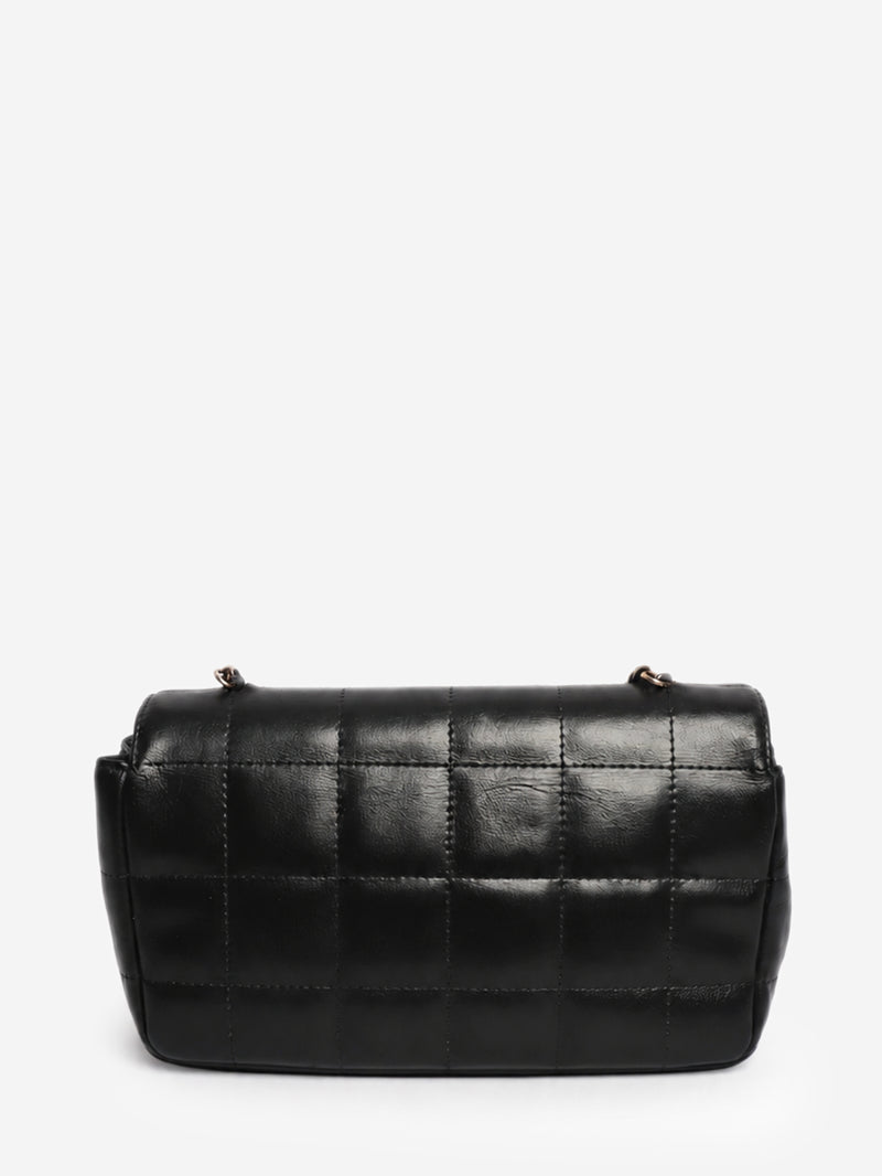 Chanel black lambskin Chocolate Bar mini flap bag - view 3