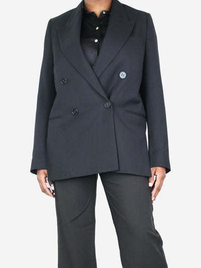 Black double-breasted wool-blend blazer - size UK 14 Coats & Jackets Acne Studios 