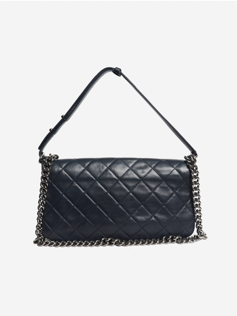 Navy 2012 east west boy bag Cross-body Bags Chanel 