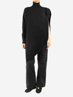 Black asymmetric wool jumper - size UK 10 Knitwear Alaia 