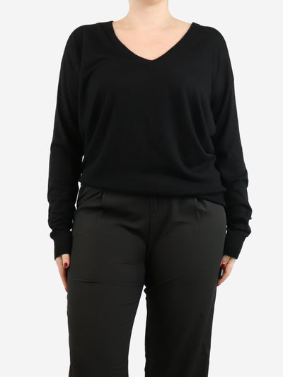 Black cashmere v-neck jumper - size L Knitwear Raey 