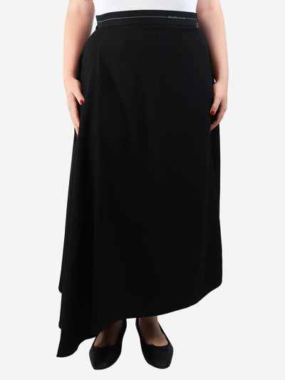 Black elasticated maxi skirt - size UK 12 Skirts Prada 