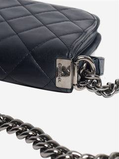 Navy 2012 east west boy bag Cross-body Bags Chanel 