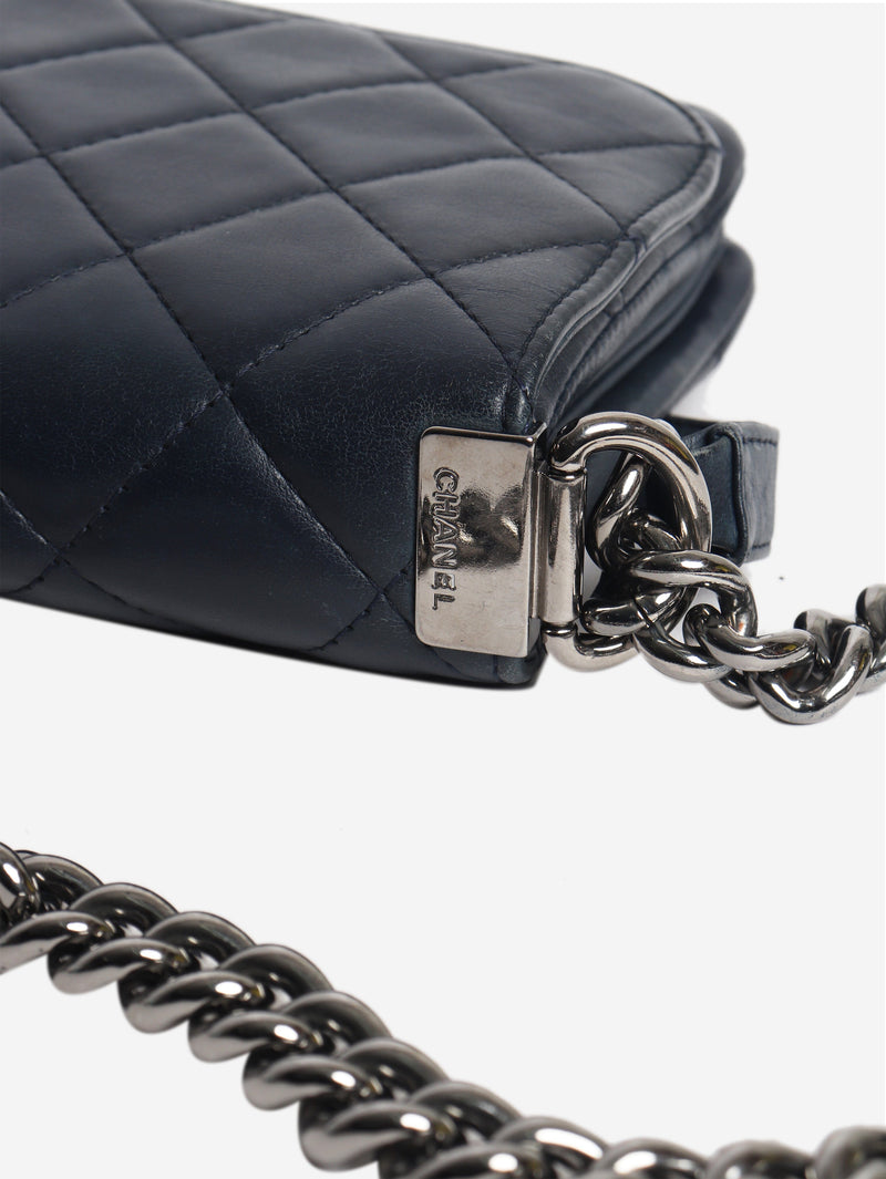 Navy 2012 east west boy bag Cross-body Bags Chanel 