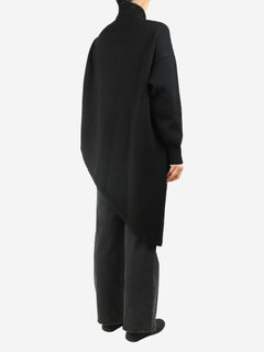 Black asymmetric wool jumper - size UK 10 Knitwear Alaia 