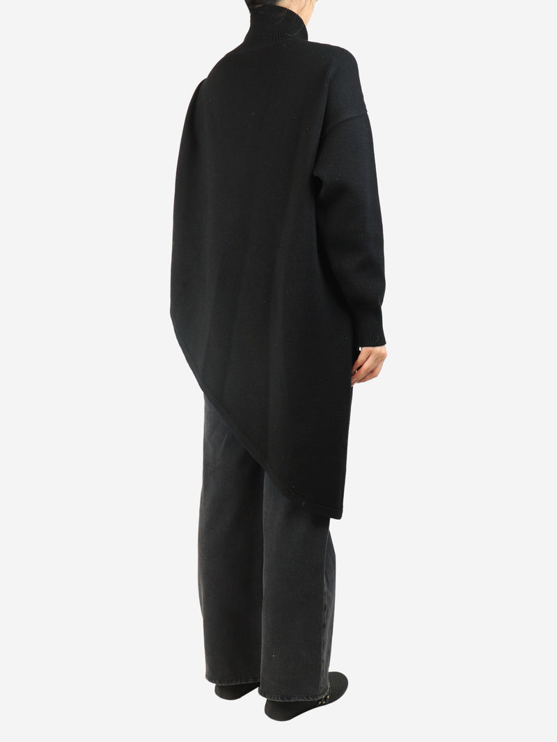 Black asymmetric wool jumper - size UK 10 Knitwear Alaia 