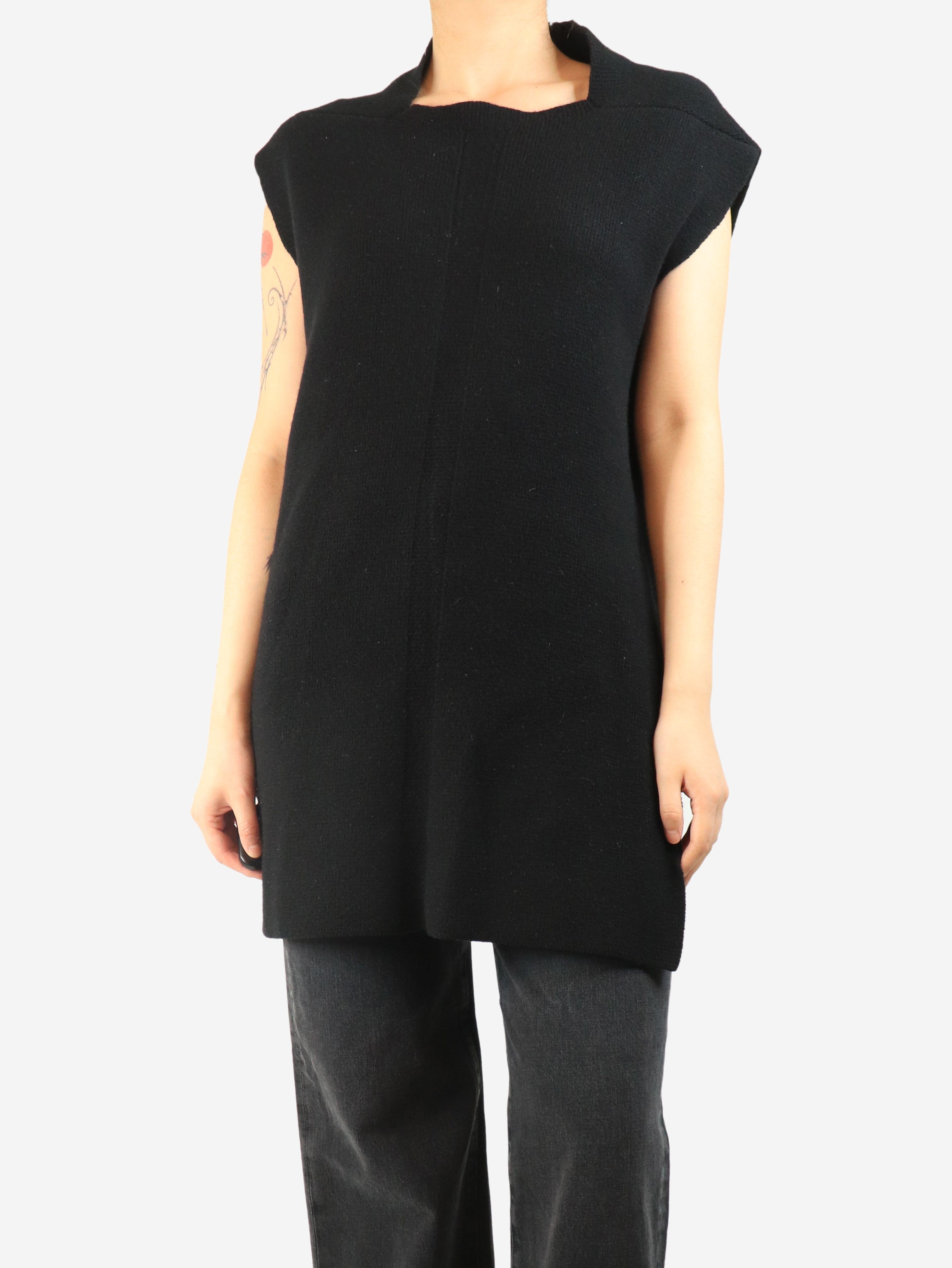 Black asymmetric cashmere jumper - size M Knitwear Rick Owens 
