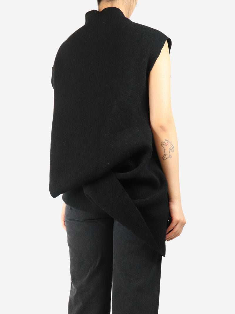 Black asymmetric cashmere jumper - size M Knitwear Rick Owens 