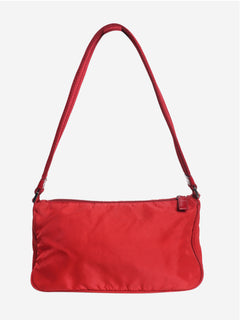 Red nylon mini shoulder bag