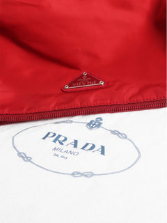 Red nylon mini shoulder bag