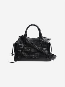 Black croc embossed neo city bag Shoulder bags Balenciaga 