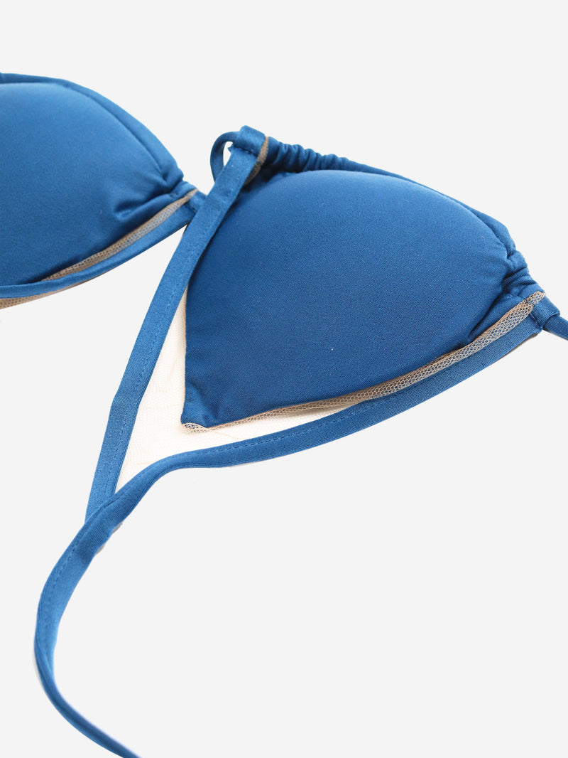 Blue bikini set with mesh detail - size M Beachwear Adriana Degreas 