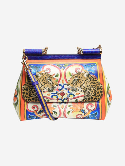 Multicolour Maiolica and leopard Sicily shoulder bag Shoulder bags Dolce & Gabbana 