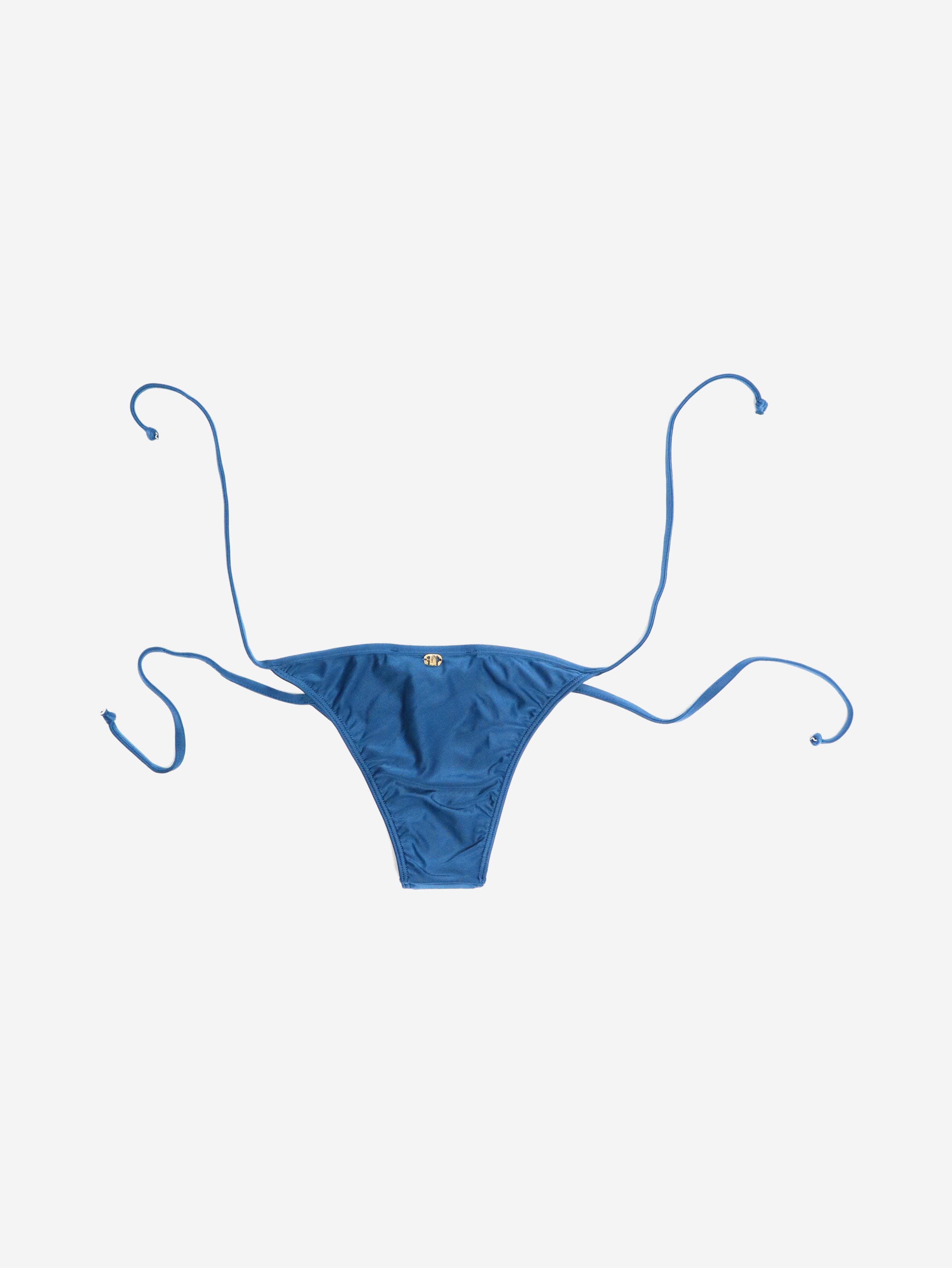Blue bikini set with mesh detail - size M Beachwear Adriana Degreas 