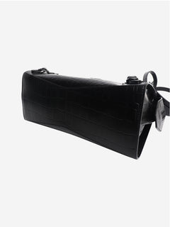 Black croc embossed neo city bag