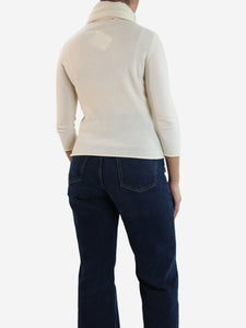 Joseph Cream roll-neck cashmere jumper - size M