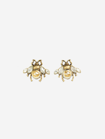Gold bee GG earrings