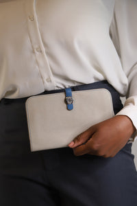 Hermes Grey 2011 flap leather wallet