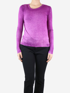 Avant Toi Purple dyed knit top - size S
